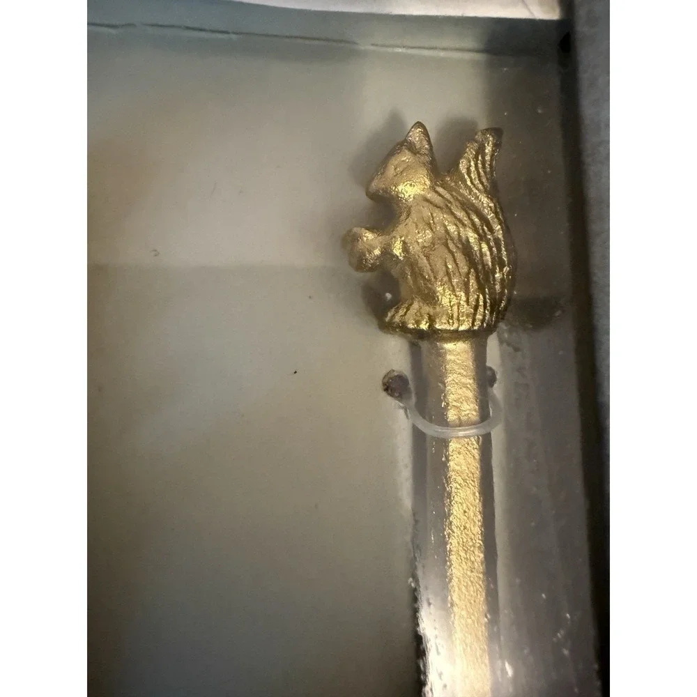 Anthropologie‎ Lovis Woodland Brass Cheese Knives Serving Set Owl Fox Squirrel
